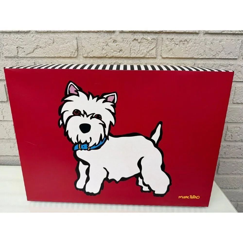 Marc Tetro 2 PC Red Westie Terrier Dog Mini Backpack & Black Beanie Gift Set